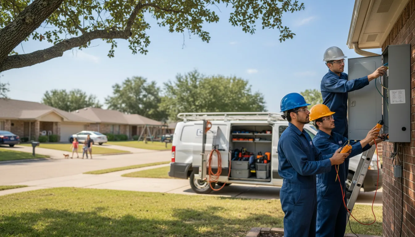 Certified electrician providing emergency electrical services in Troy, TX